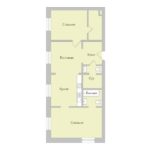 Планировка трёхкомнатной квартиры №1 ЖК Синатра